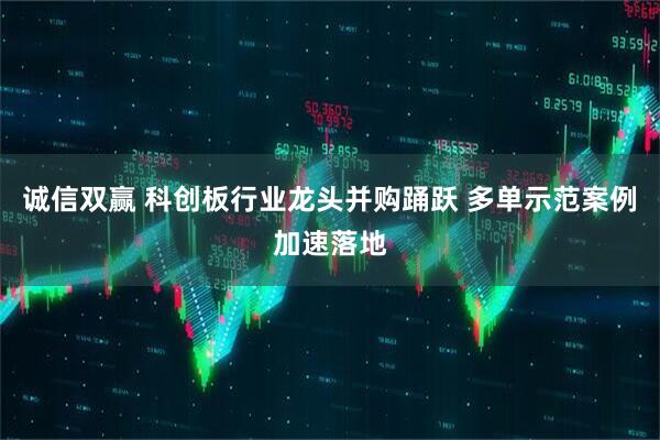 诚信双赢 科创板行业龙头并购踊跃 多单示范案例加速落地