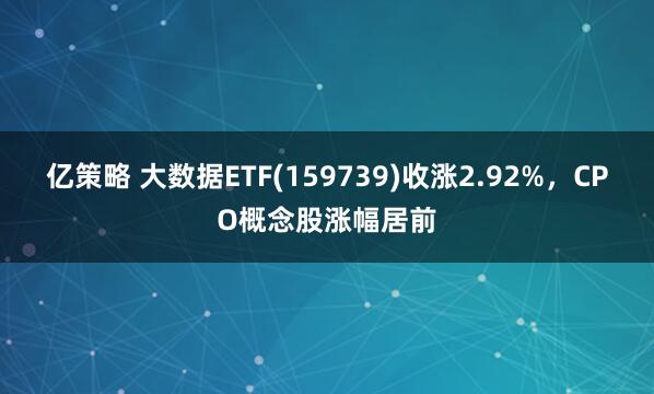 亿策略 大数据ETF(159739)收涨2.92%,CPO概念股涨幅居前