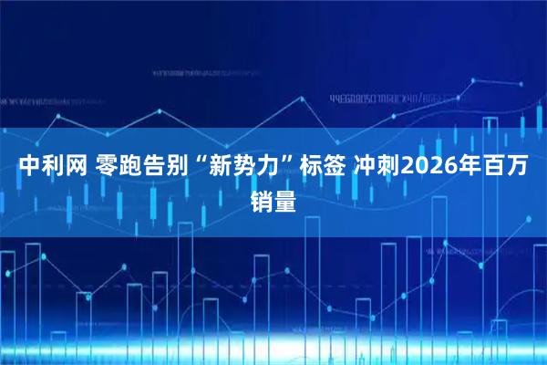 中利网 零跑告别“新势力”标签 冲刺2026年百万销量